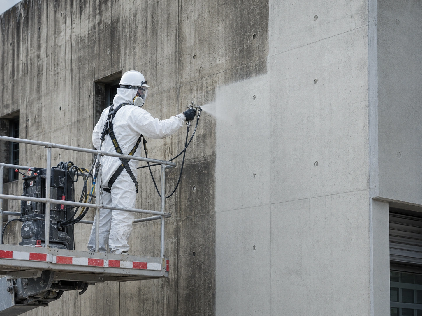 Rénovation de façades industrielles en béton